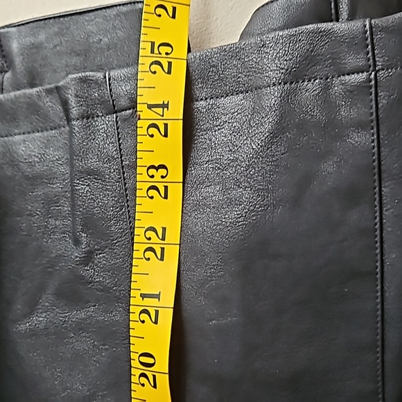 Vintage Havana black faux leather jacket with a sweatshirt insert hood - Picture 6 of 8